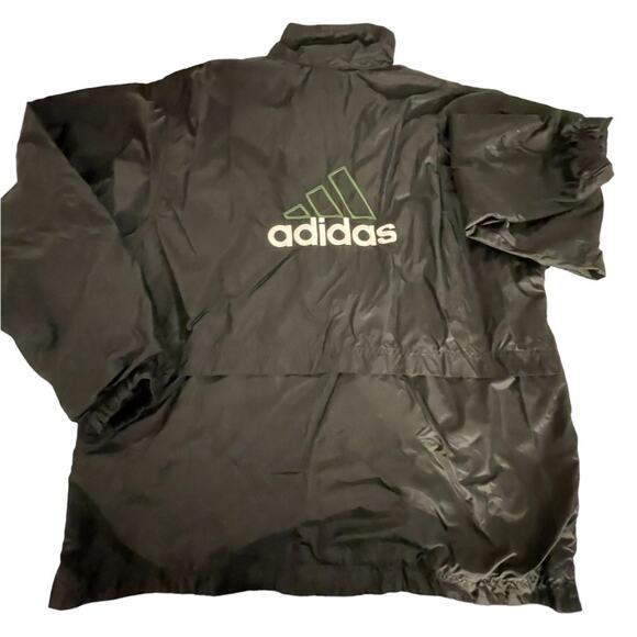 VTG Adodas black long sleeve windbreaker full zip jacket size large - Picture 8 of 14
